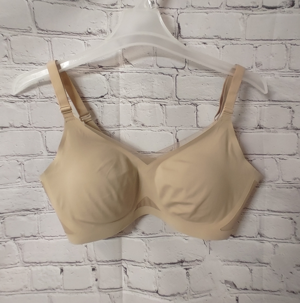 Honeylove Crossover Mesh Wire Free Bra Nude 1X
